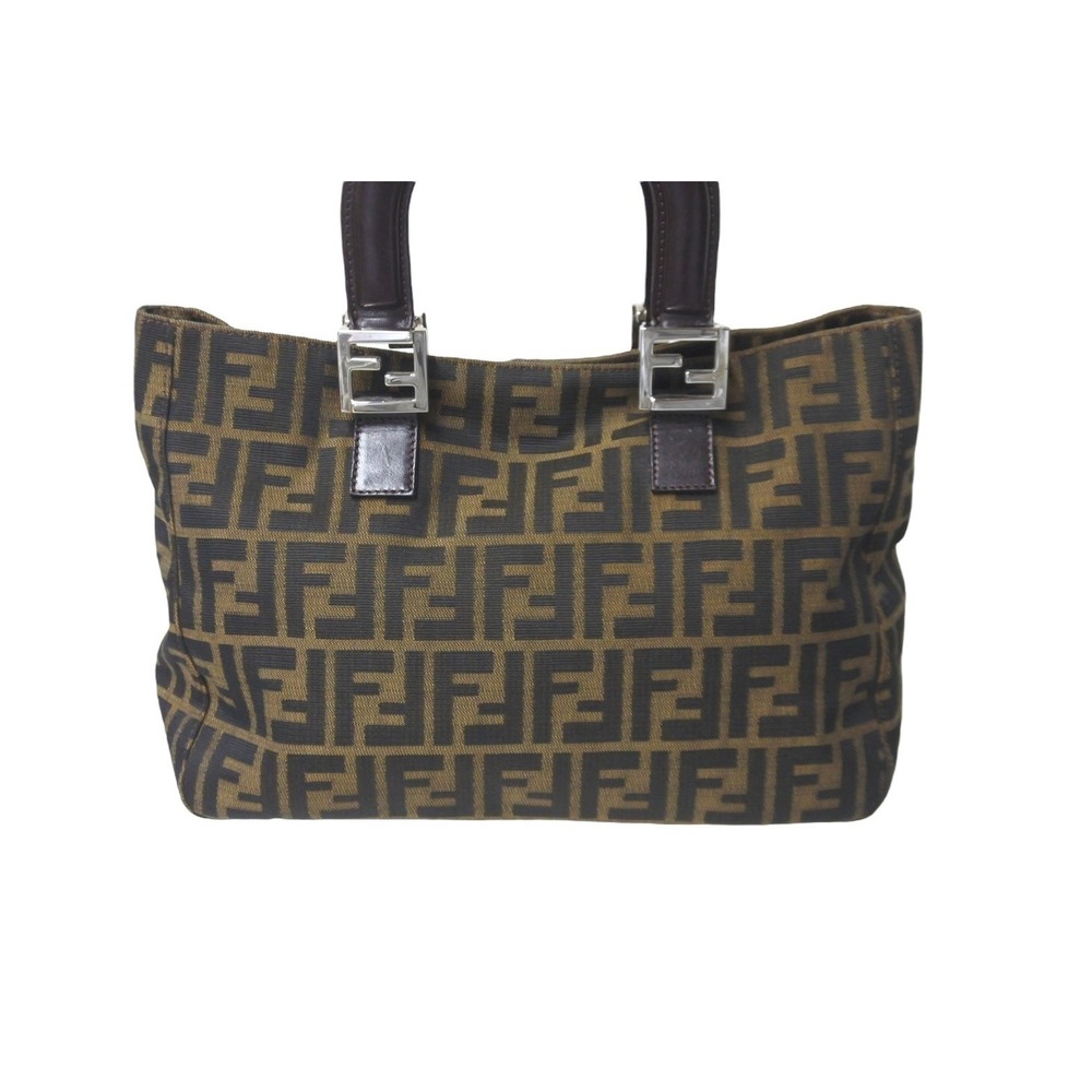 FENDI Mamma Bucket Handbag Tote Bag Zucca Pattern - Picture 3 of 8